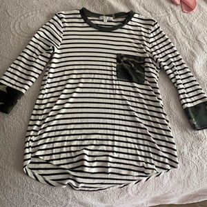 Black and white strip with camo